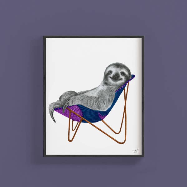Kingston Westhill Three Toed Sloth Portrait Study 8 x 10