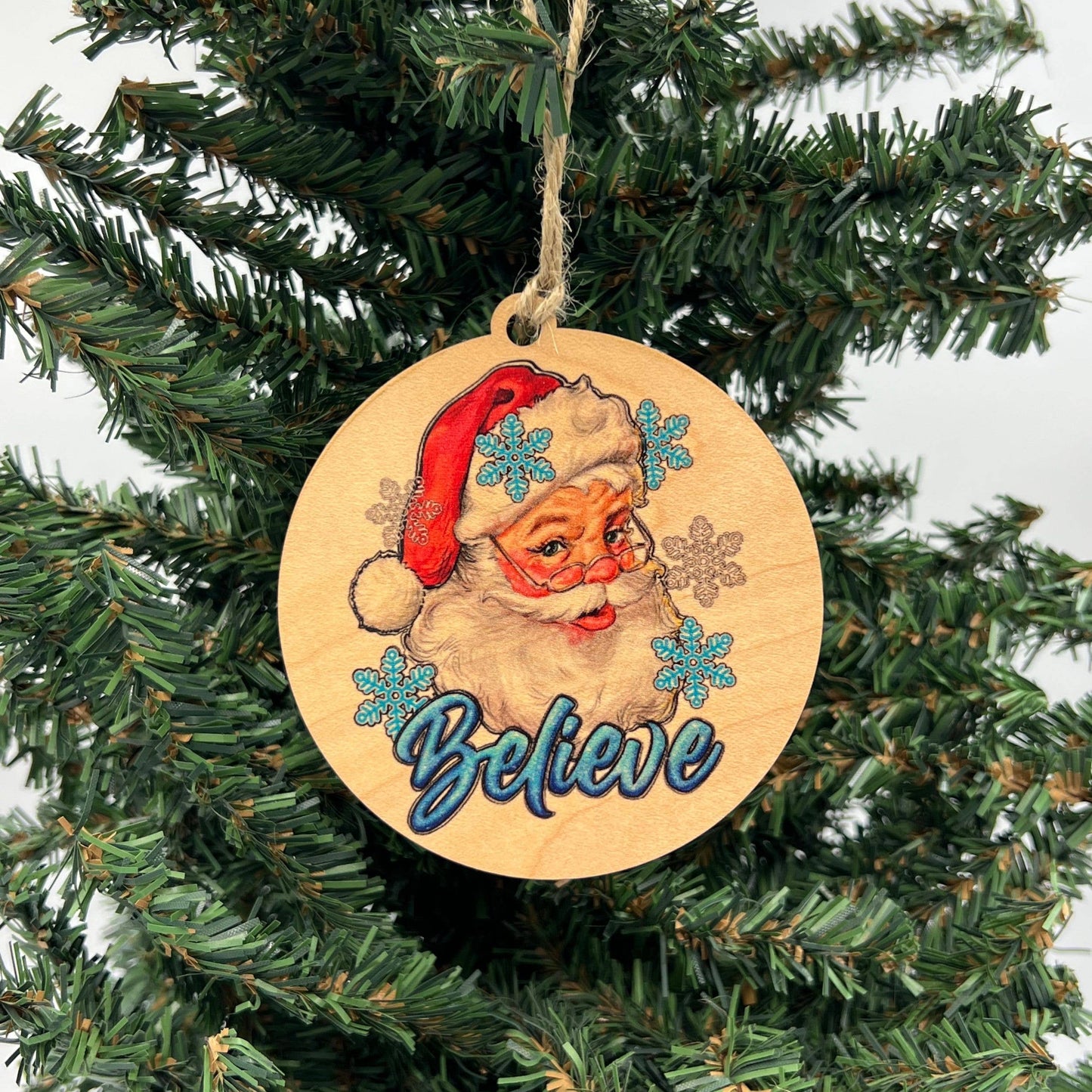 Believe Santa Christmas Ornaments - Christmas Accents