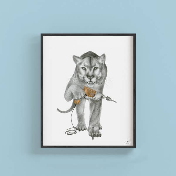 Fin Laramie Florida Panther Portrait Study 8 x 10