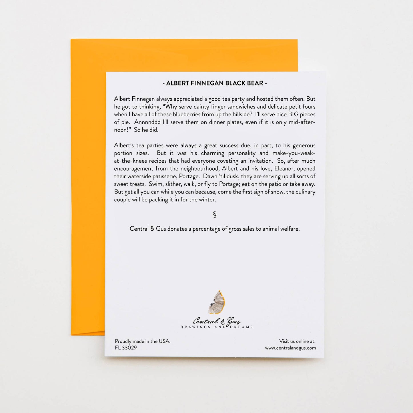 Albert Finnegan Black Bear Note Card