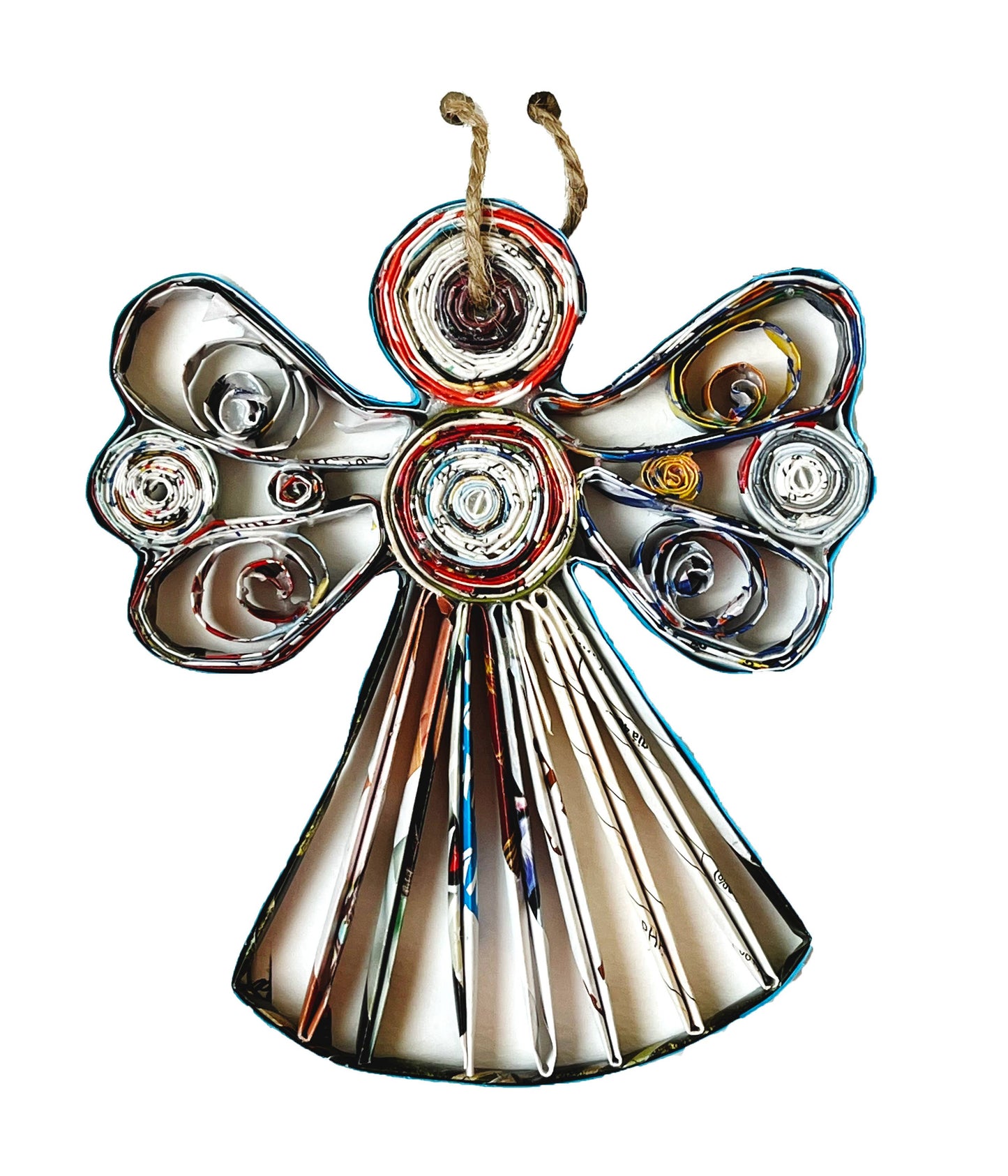 Angle Ornament Card Handmade from Recycled Magazine