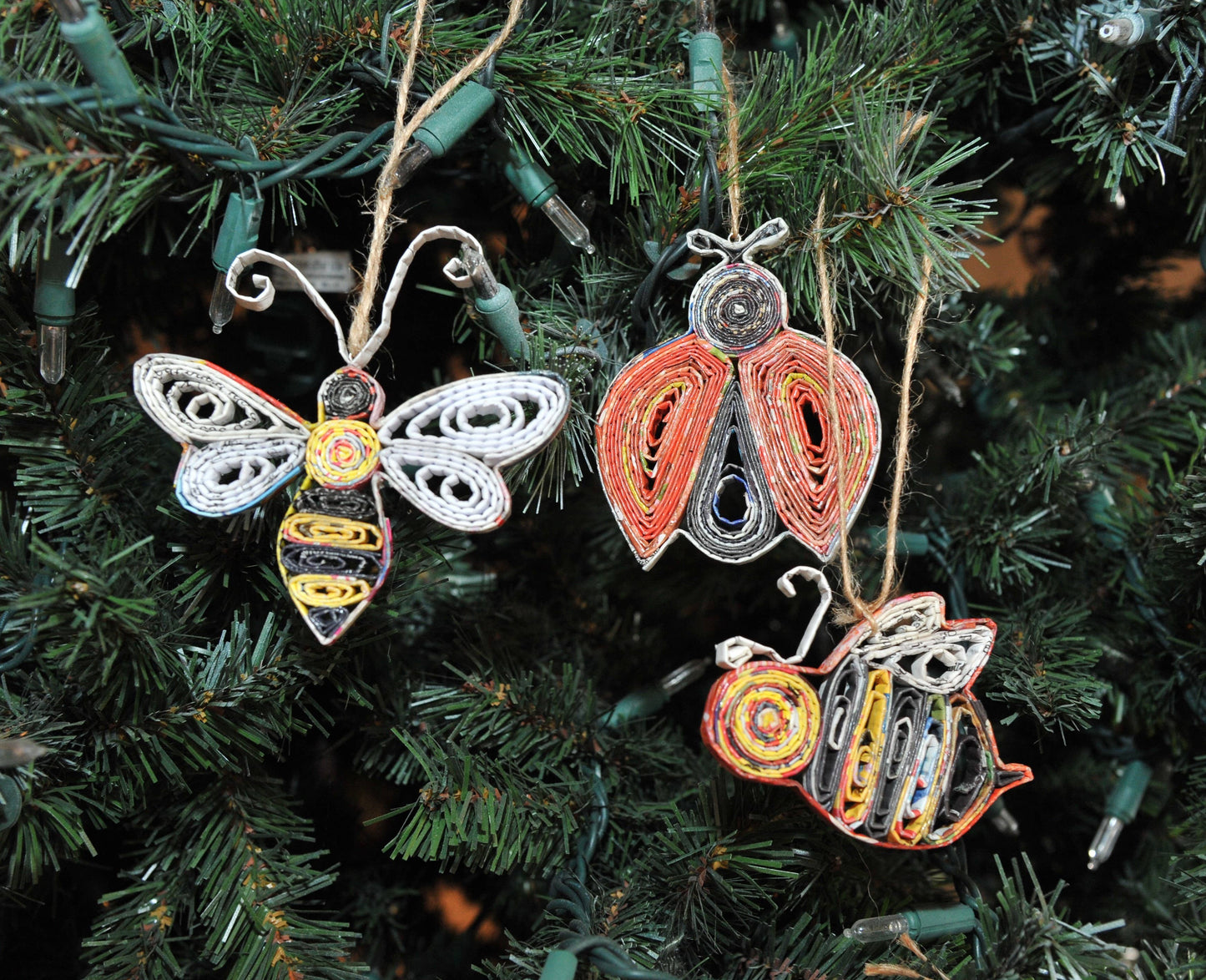 Bee Ornament - Recycled Paper-Eco Friendly