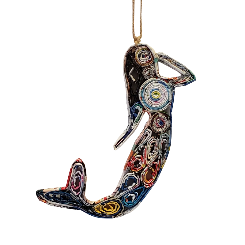Mermaid Ornament - Recycled Paper-Eco Friendly