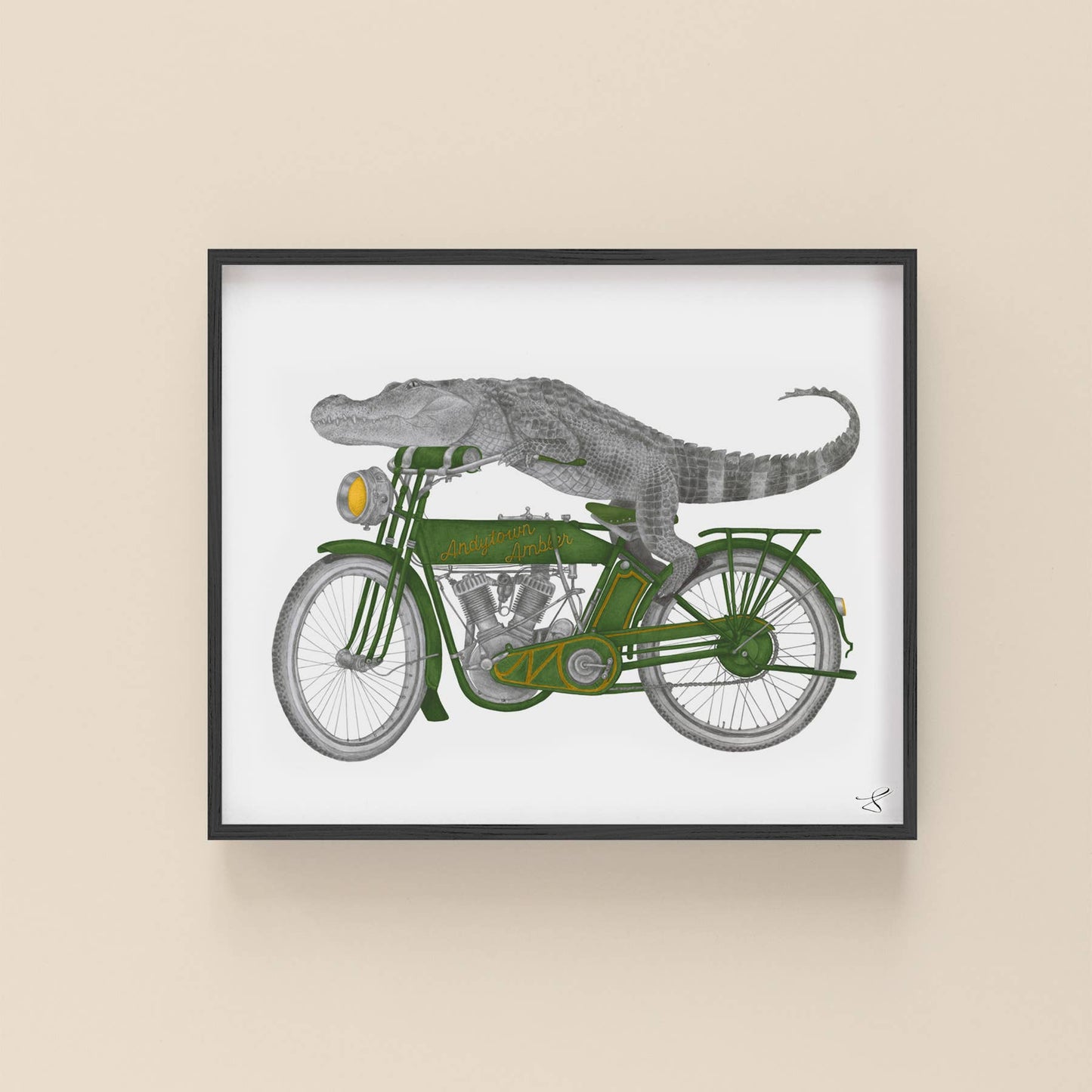 Charlie Bonaventure Alligator Portrait Study 9 x 12