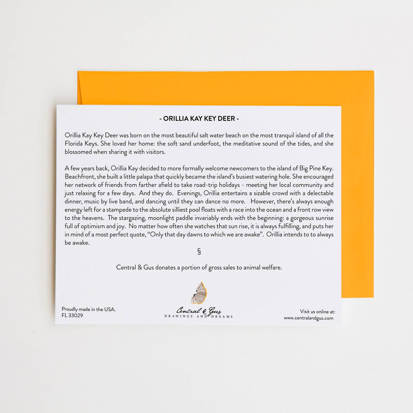 Orillia Kay Key Deer Note Card