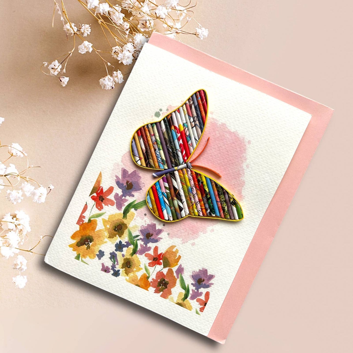 Eco Friendly Handmade Butterfly Card