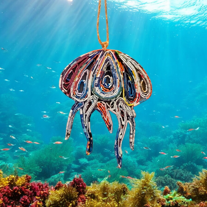 Jellyfish Ornament - Recycled Paper