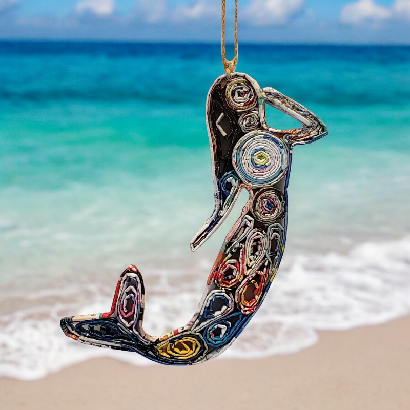 Mermaid Ornament - Recycled Paper-Eco Friendly