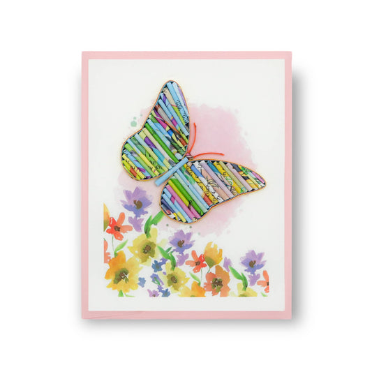 Upcycled Handmade Card - Crafted by Disadvantaged Artisans
